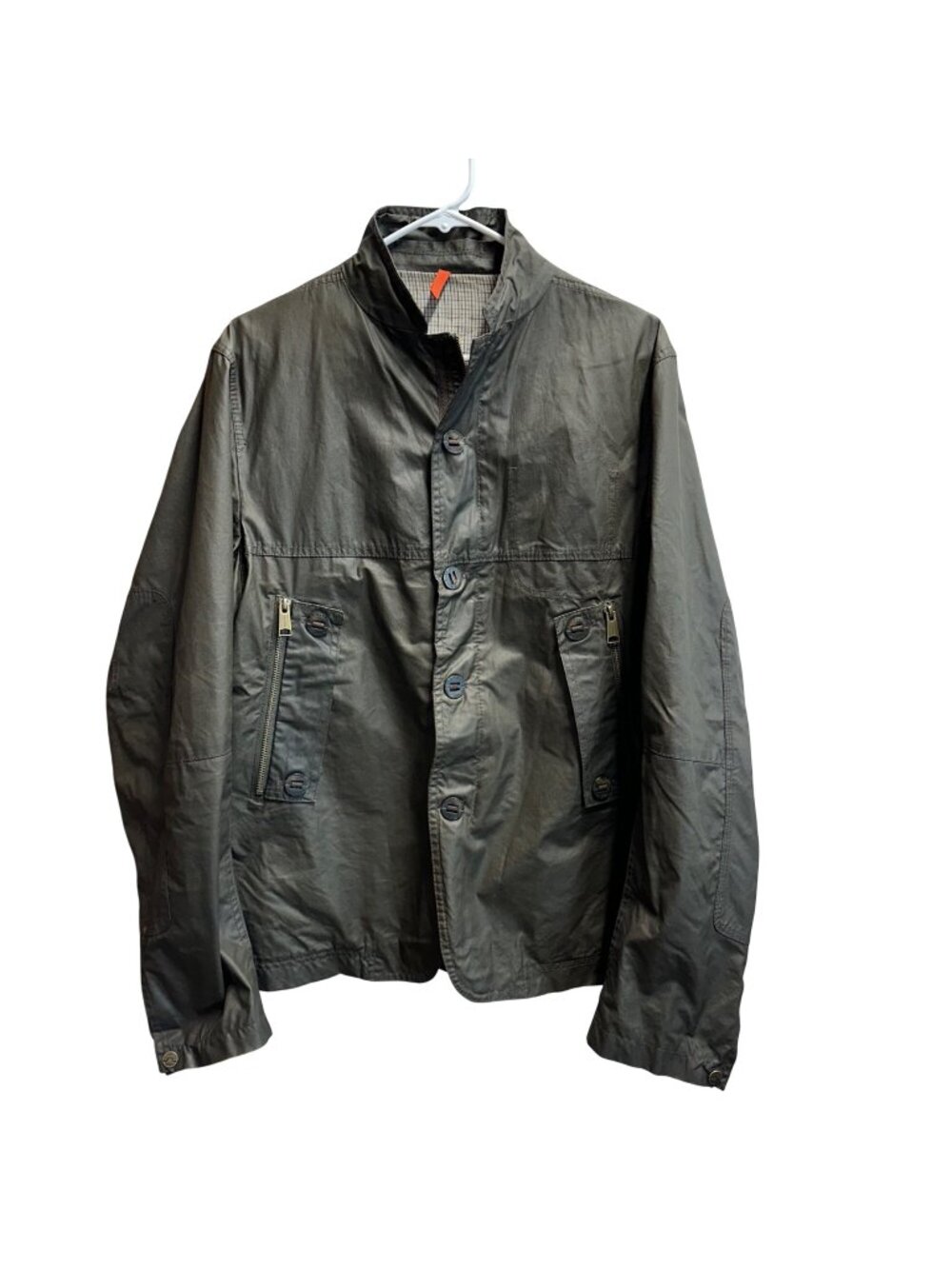 J Lindeberg British Millerain Waxed Cotton Field Jacket Coat Mens Size Large
